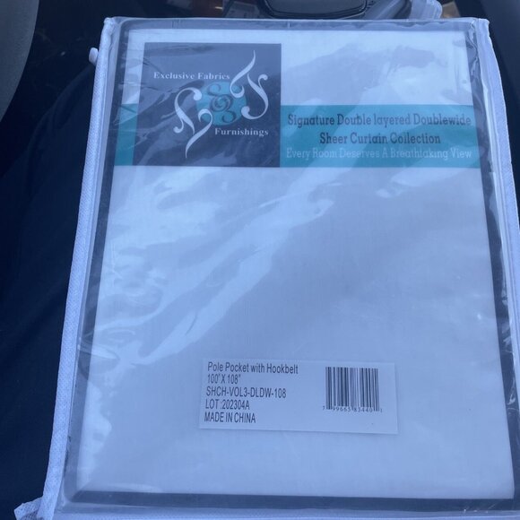 Exclusive Fabrics Extra Wide Double Layer Sheer Curtains  Pole Pockets 100 X 108 - Picture 5 of 8